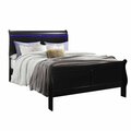 Global Furniture Usa Charlie Bed, Black - Queen Size CHARLIE-BLACK-QB